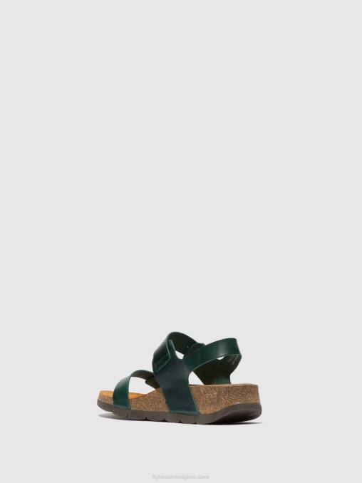 hoofdstel benzine Fly London vrouwen sandalen met gesp ceke722 V2B0605
