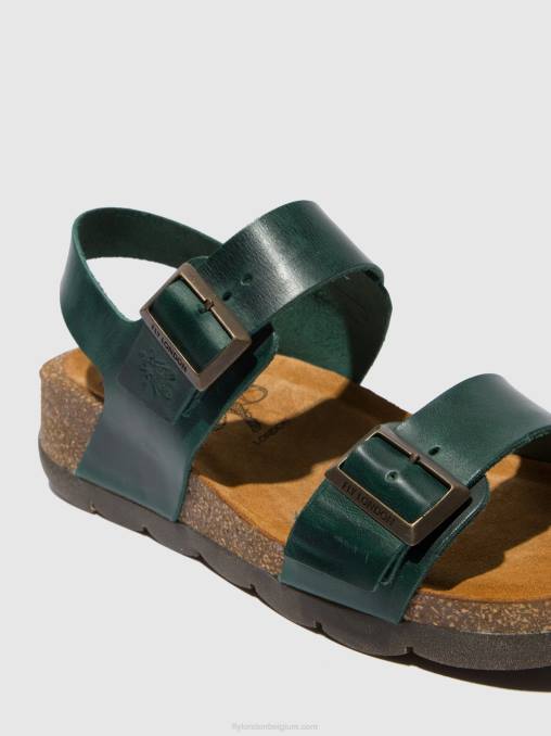 hoofdstel benzine Fly London vrouwen sandalen met gesp ceke722 V2B0605