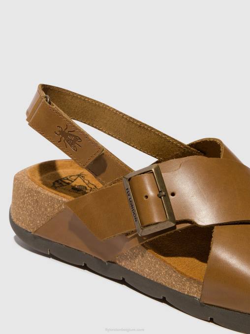 kameel Fly London vrouwen gekruiste sandalen chlo852 V2B0488