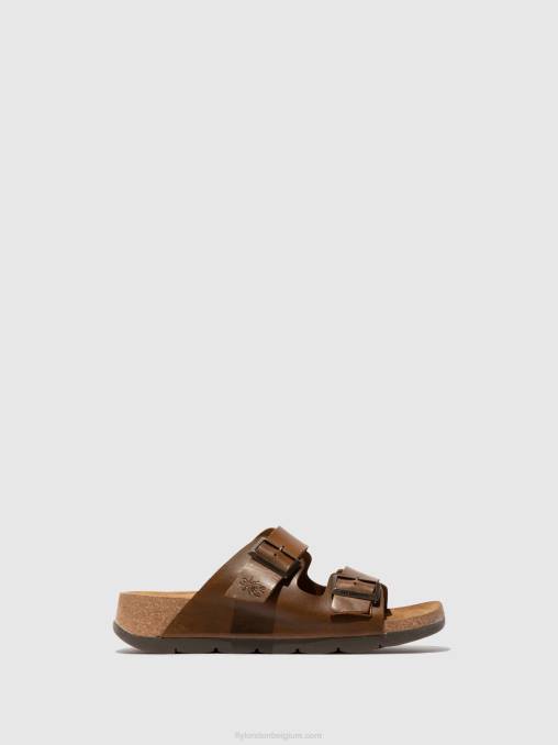 kameel Fly London vrouwen sandalen met gesp caja721 V2B0595