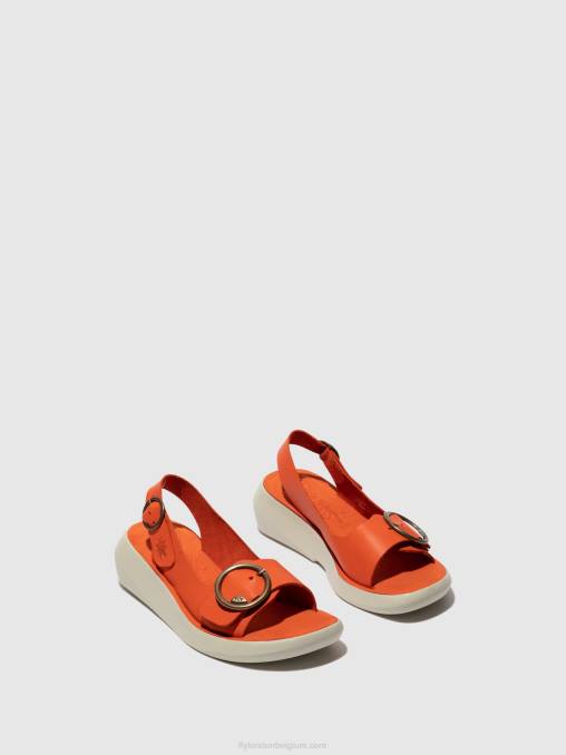 koraal Fly London vrouwen slingback sandalen berk754 V2B0585