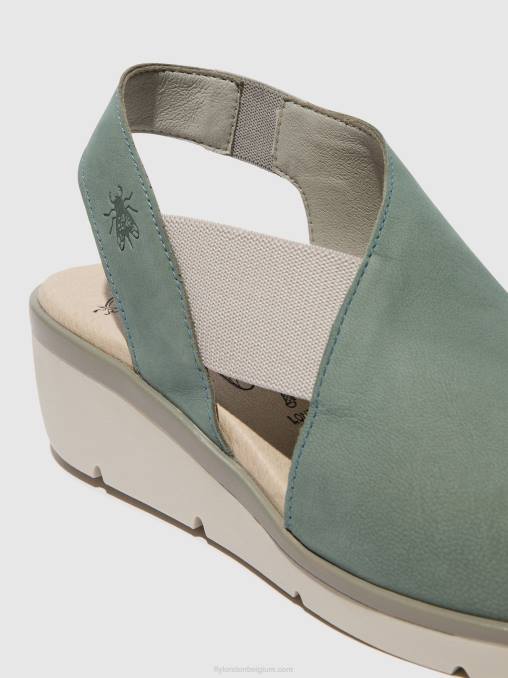 lichtblauw Fly London vrouwen elastische sandalen nily940 V2B0476