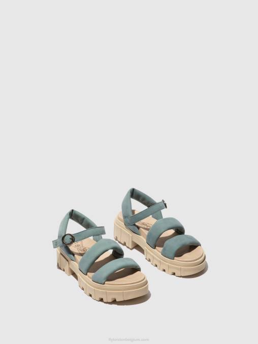 lichtblauw Fly London vrouwen slingback sandalen jela864 V2B0548