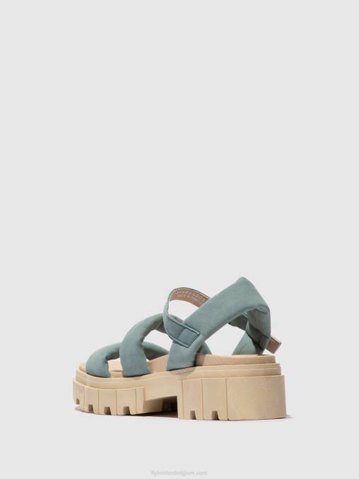 lichtblauw Fly London vrouwen slingback sandalen jela864 V2B0548