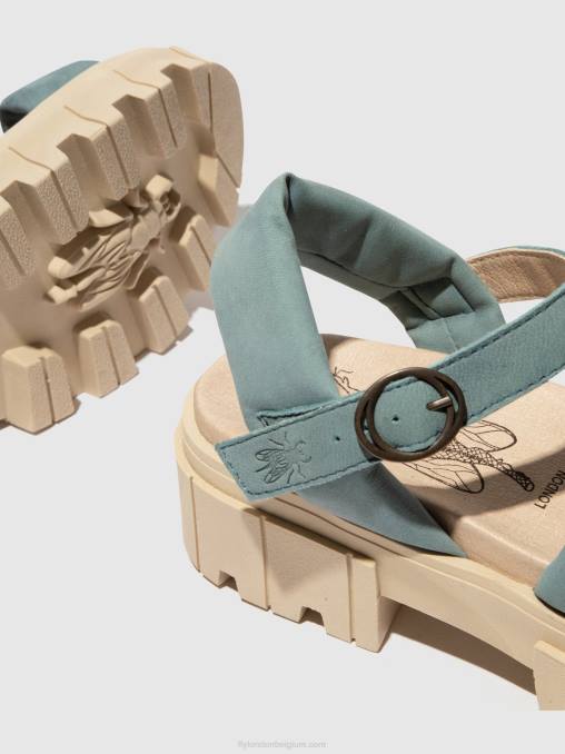 lichtblauw Fly London vrouwen slingback sandalen jela864 V2B0548