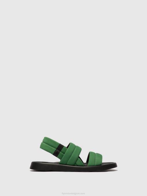 limoen groen Fly London vrouwen slingback sandalen tofy941 V2B0449