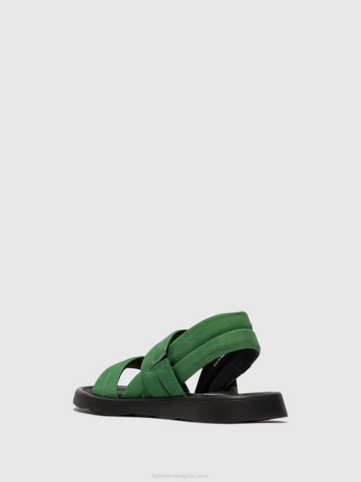 limoen groen Fly London vrouwen slingback sandalen tofy941 V2B0449