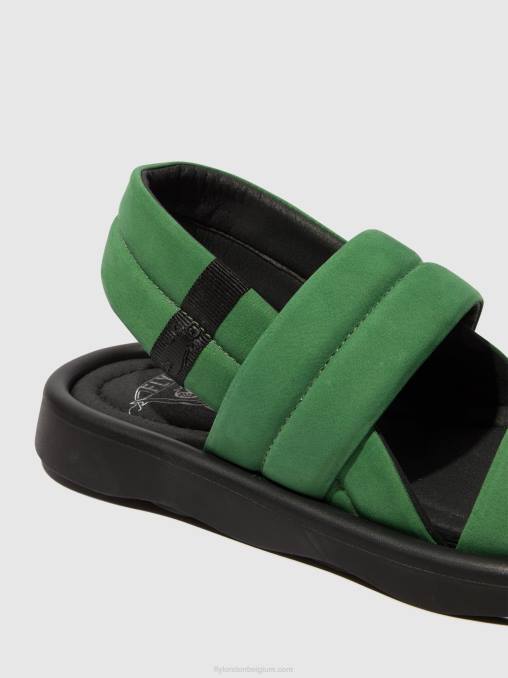 limoen groen Fly London vrouwen slingback sandalen tofy941 V2B0449