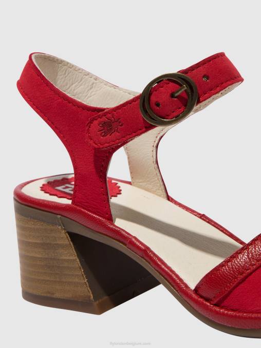 lippenstift rood Fly London vrouwen sandalen met enkelbandje lea374 V2B0570