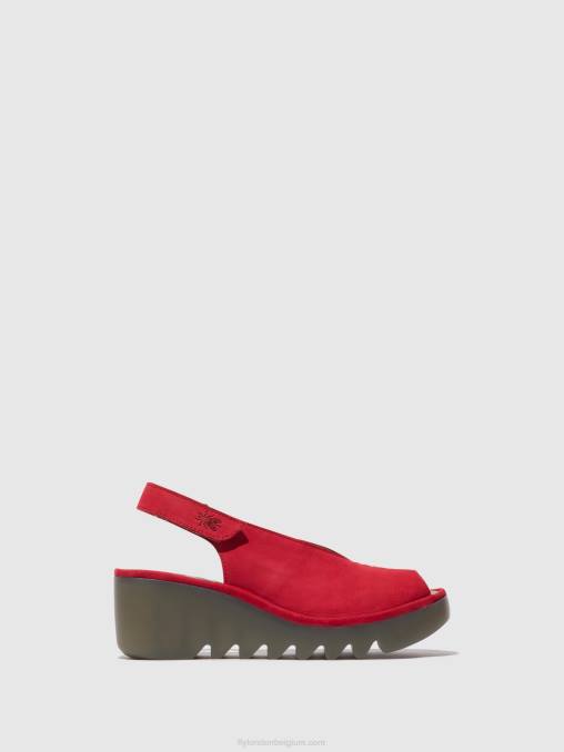 lippenstift rood Fly London vrouwen slingback sandalen baye386 V2B0580