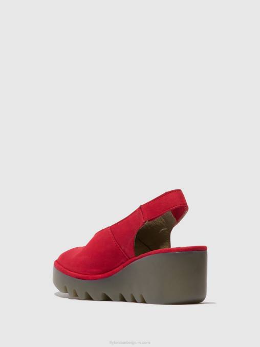 lippenstift rood Fly London vrouwen slingback sandalen baye386 V2B0580