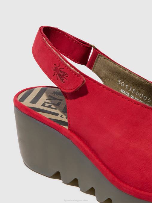 lippenstift rood Fly London vrouwen slingback sandalen baye386 V2B0580