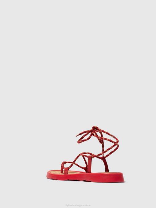 lippenstift rood Fly London vrouwen vetersandalen tace874 V2B0553