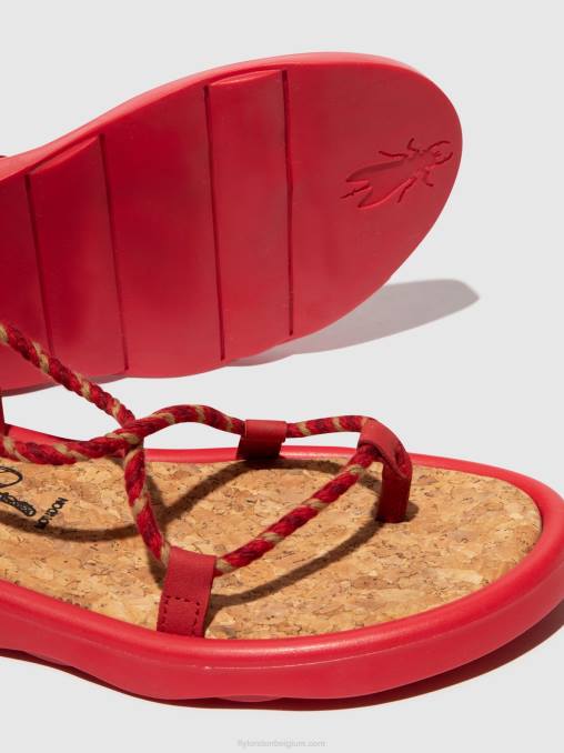 lippenstift rood Fly London vrouwen vetersandalen tace874 V2B0553
