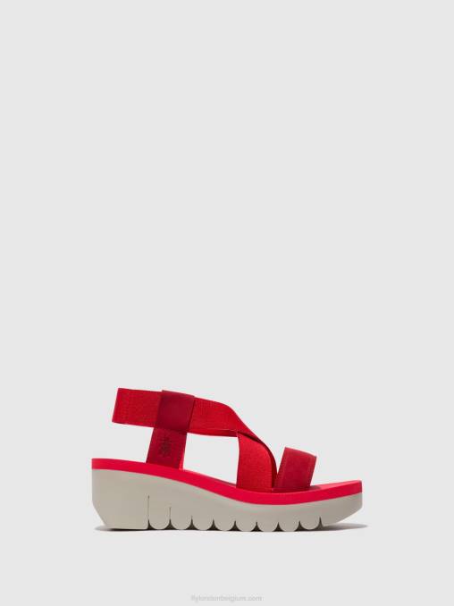 lippenstift rood (rood) Fly London vrouwen sling-back sandalen yabi922 V2B0447
