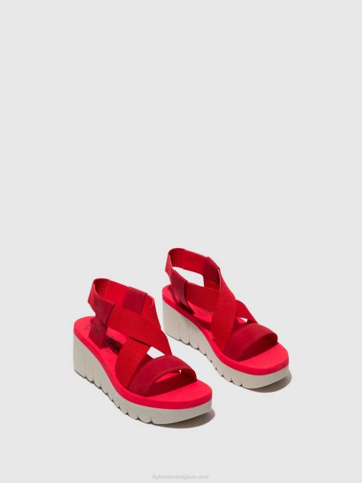 lippenstift rood (rood) Fly London vrouwen sling-back sandalen yabi922 V2B0447