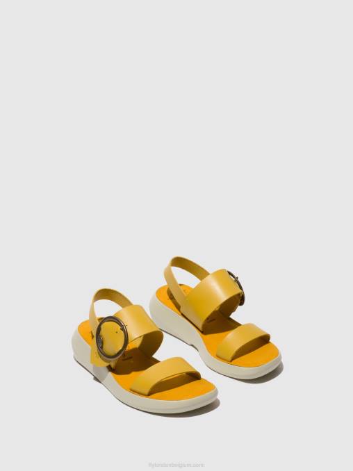 mosterd Fly London vrouwen slingback sandalen bani739 V2B0469