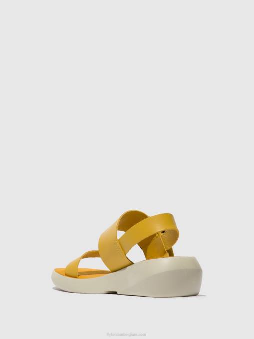 mosterd Fly London vrouwen slingback sandalen bani739 V2B0469