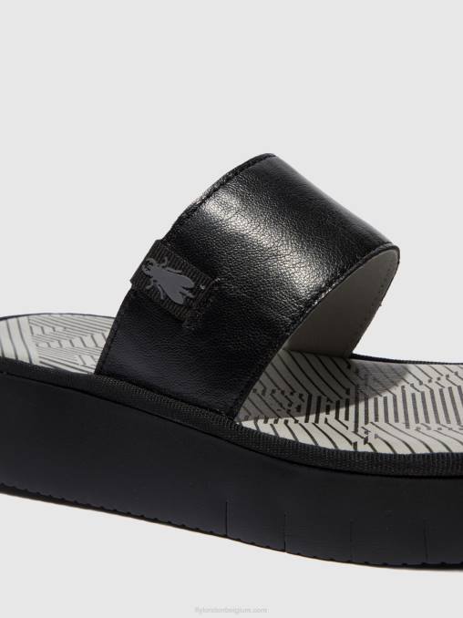 mousse zwart Fly London vrouwen Sandalen met bandjes chev316 V2B0607