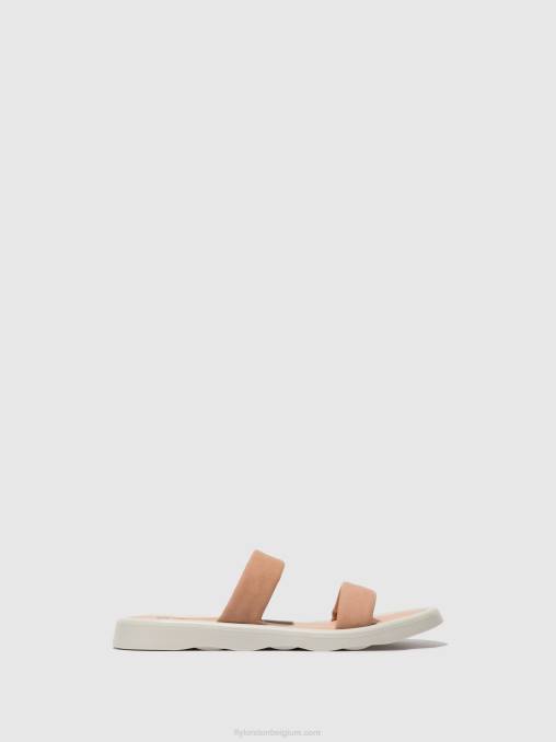 naakt roze Fly London vrouwen platte sandalen taja872 V2B0556