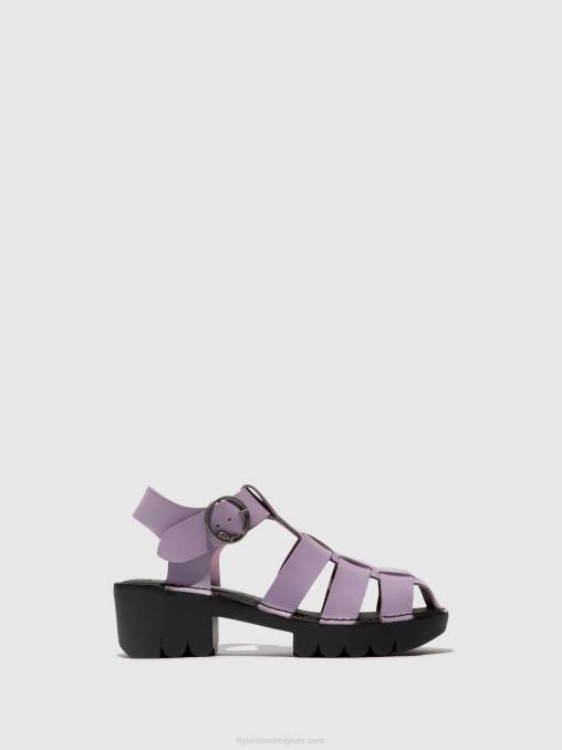 paars Fly London vrouwen Sandalen met t-bandje emme511 V2B0407