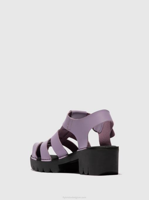 paars Fly London vrouwen Sandalen met t-bandje emme511 V2B0407