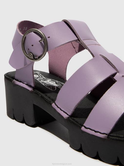 paars Fly London vrouwen Sandalen met t-bandje emme511 V2B0407
