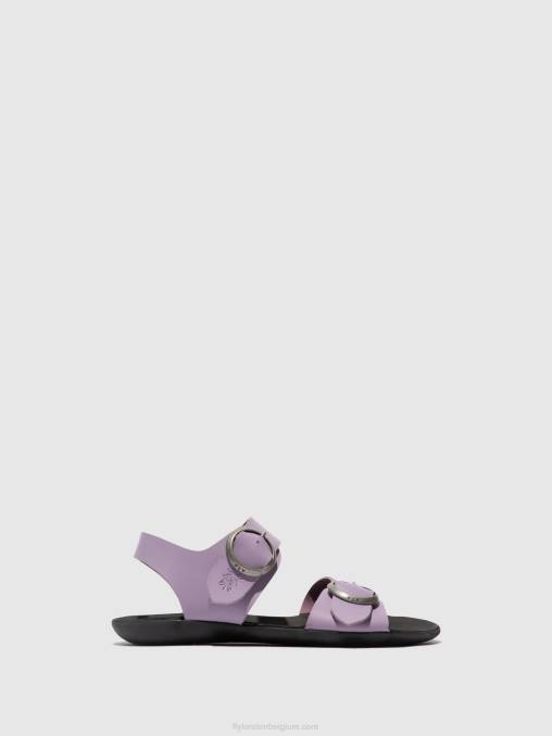 paars Fly London vrouwen sandalen met gesp masa757 V2B0499
