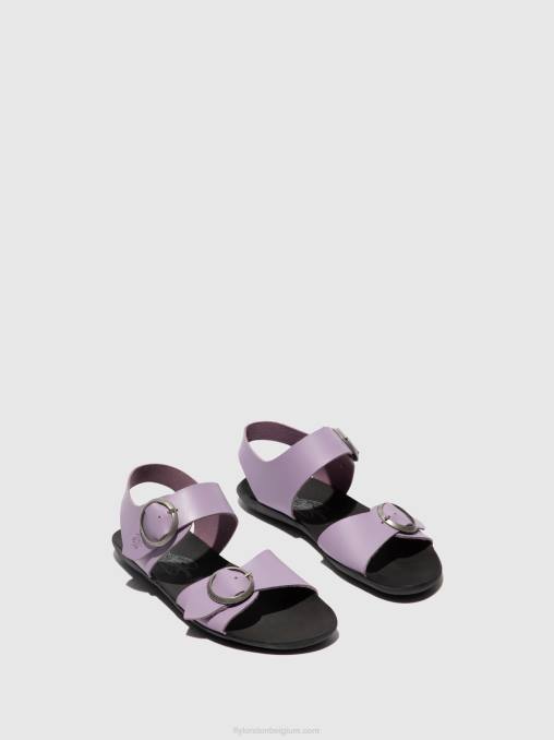 paars Fly London vrouwen sandalen met gesp masa757 V2B0499