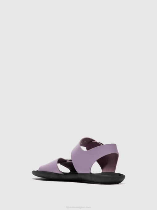 paars Fly London vrouwen sandalen met gesp masa757 V2B0499