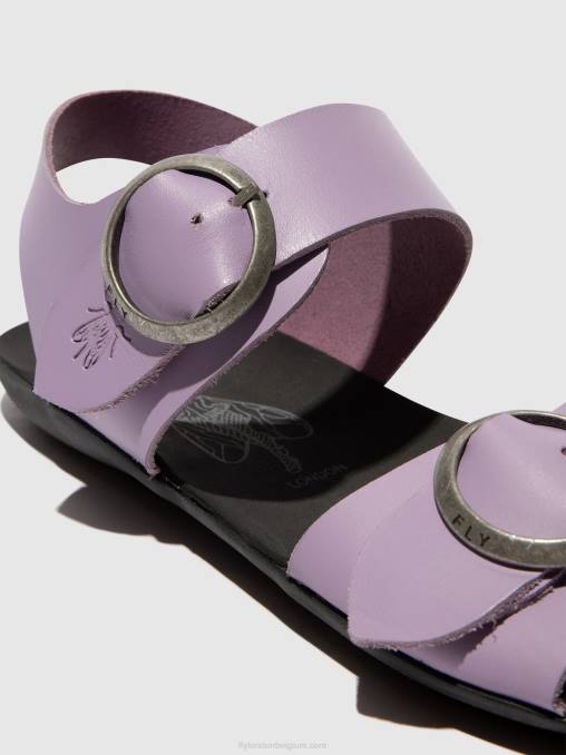 paars Fly London vrouwen sandalen met gesp masa757 V2B0499