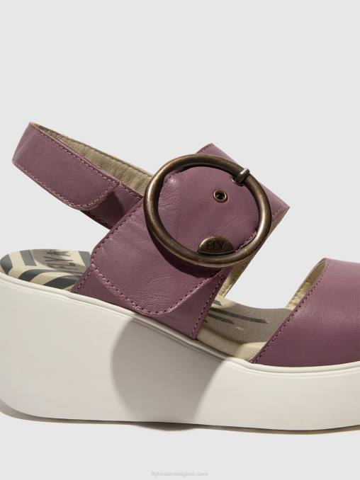 paars Fly London vrouwen slingback sandalen digo939 V2B0456