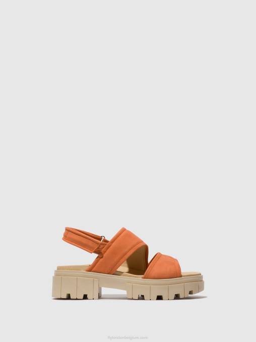 perzik Fly London vrouwen slingback sandalen jira865 V2B0543