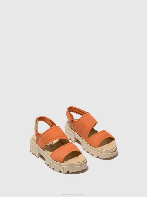 perzik Fly London vrouwen slingback sandalen jira865 V2B0543