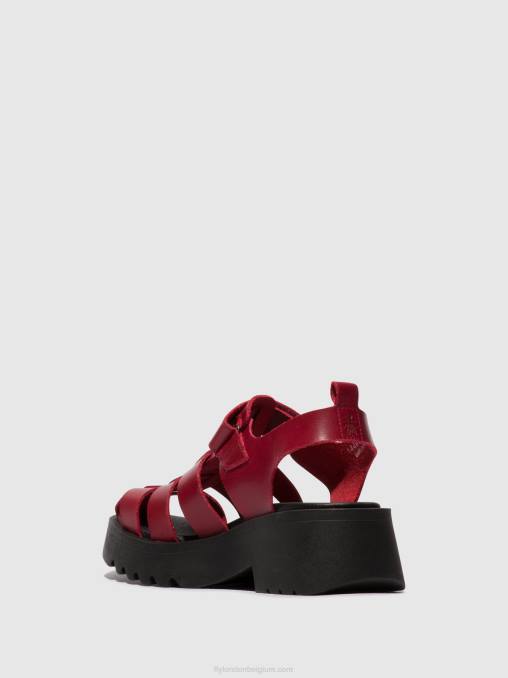rood Fly London vrouwen Sandalen met bandjes maie850 V2B0424