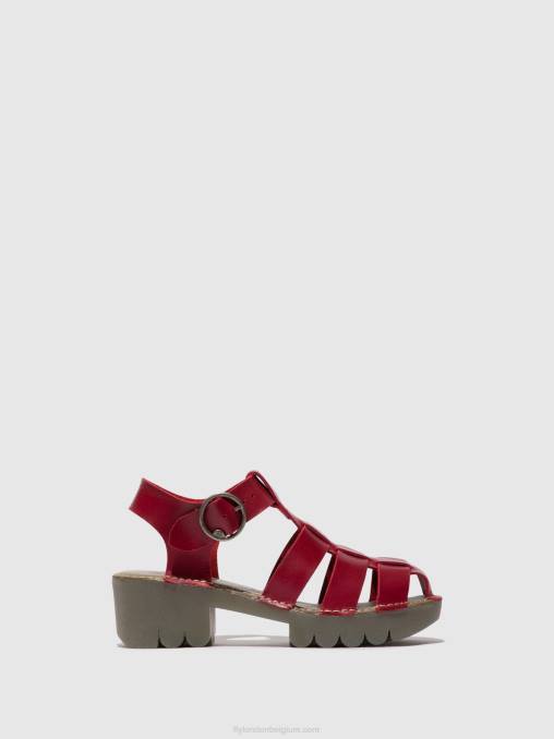 rood Fly London vrouwen Sandalen met t-bandje emme511 V2B0416