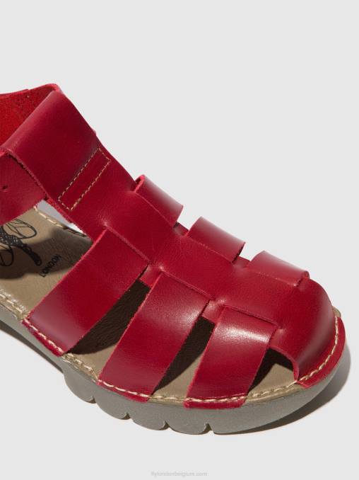 rood Fly London vrouwen Sandalen met t-bandje emme511 V2B0416