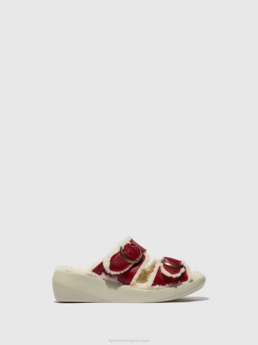 rood Fly London vrouwen instapsandalen buga902 V2B0516