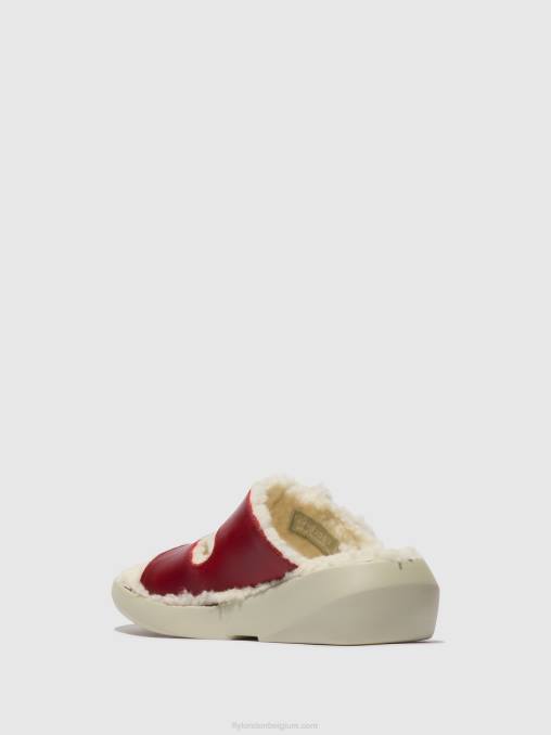 rood Fly London vrouwen instapsandalen buga902 V2B0516