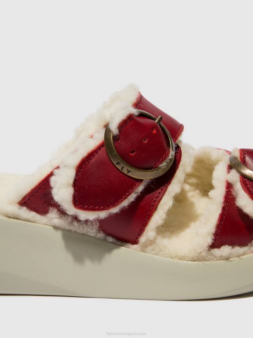 rood Fly London vrouwen instapsandalen buga902 V2B0516