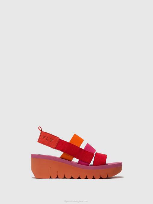 rood/oranje (roze) Fly London vrouwen Sandalen met bandjes yere847 V2B0426