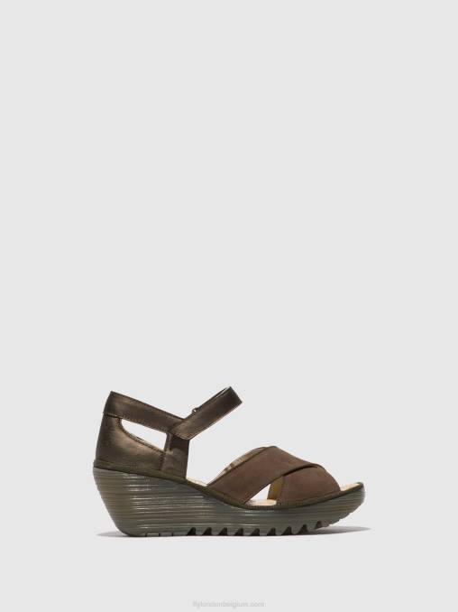 tin Fly London vrouwen sandalen met enkelbandje yent365 V2B0509