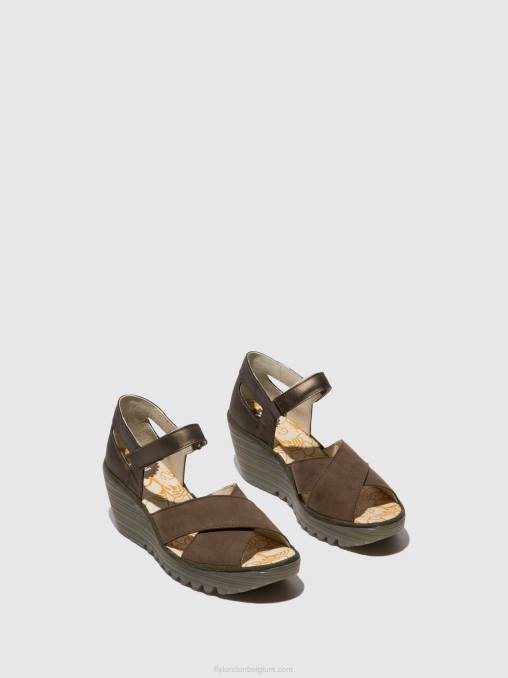 tin Fly London vrouwen sandalen met enkelbandje yent365 V2B0509