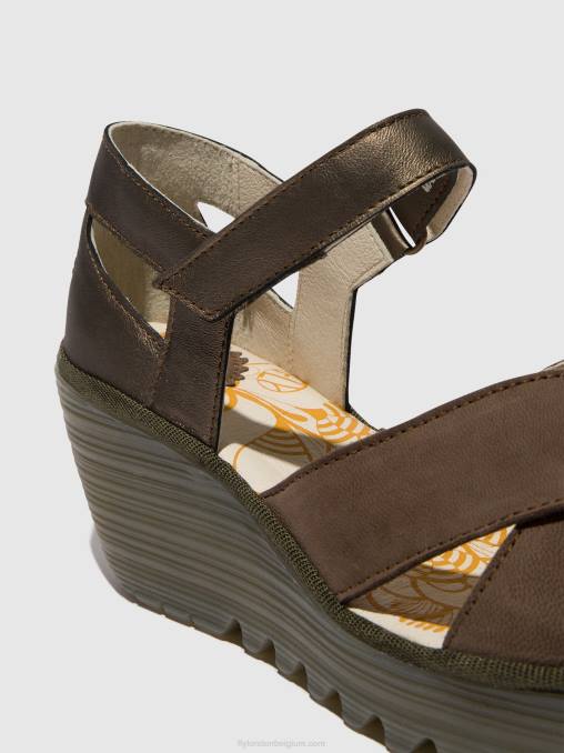 tin Fly London vrouwen sandalen met enkelbandje yent365 V2B0509