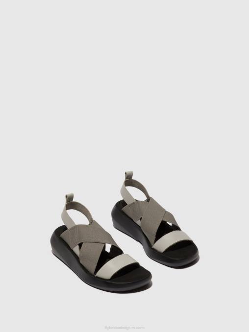 wolk Fly London vrouwen gekruiste sandalen baji848 V2B0491