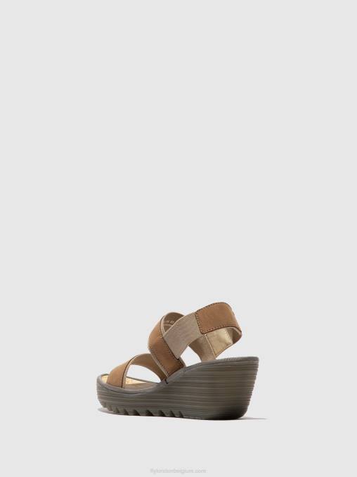 zand Fly London vrouwen slingback sandalen yaco416 V2B0431