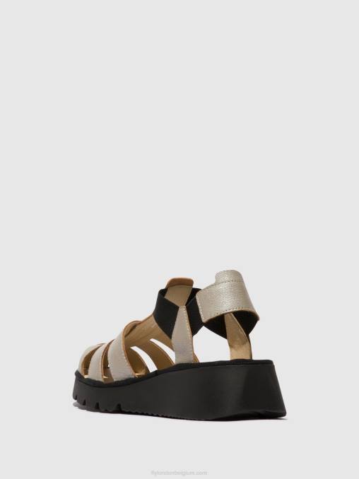 zilver Fly London vrouwen Sandalen met bandjes pefi429 V2B0405