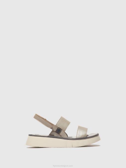 zilver Fly London vrouwen slingback sandalen cura318 V2B0463