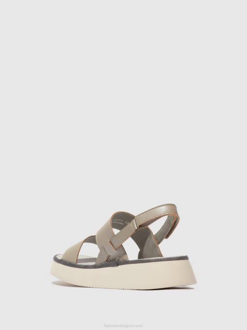zilver Fly London vrouwen slingback sandalen cura318 V2B0463