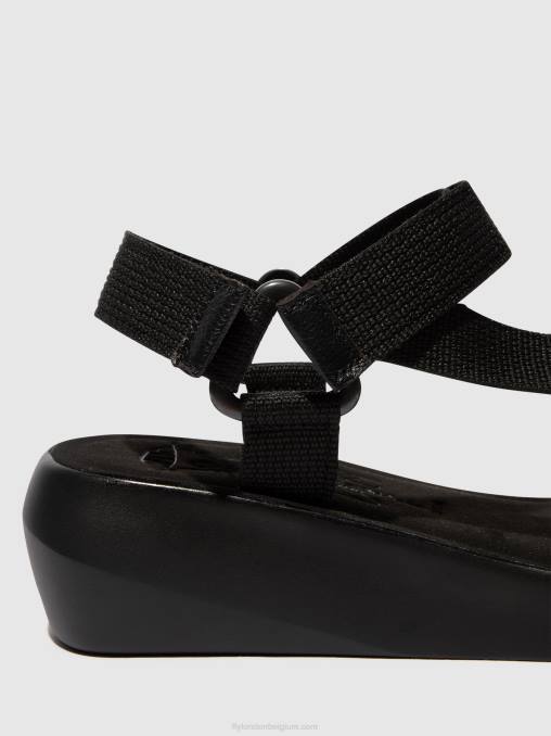 zwart Fly London vrouwen Sandalen met bandjes brek840 V2B0581